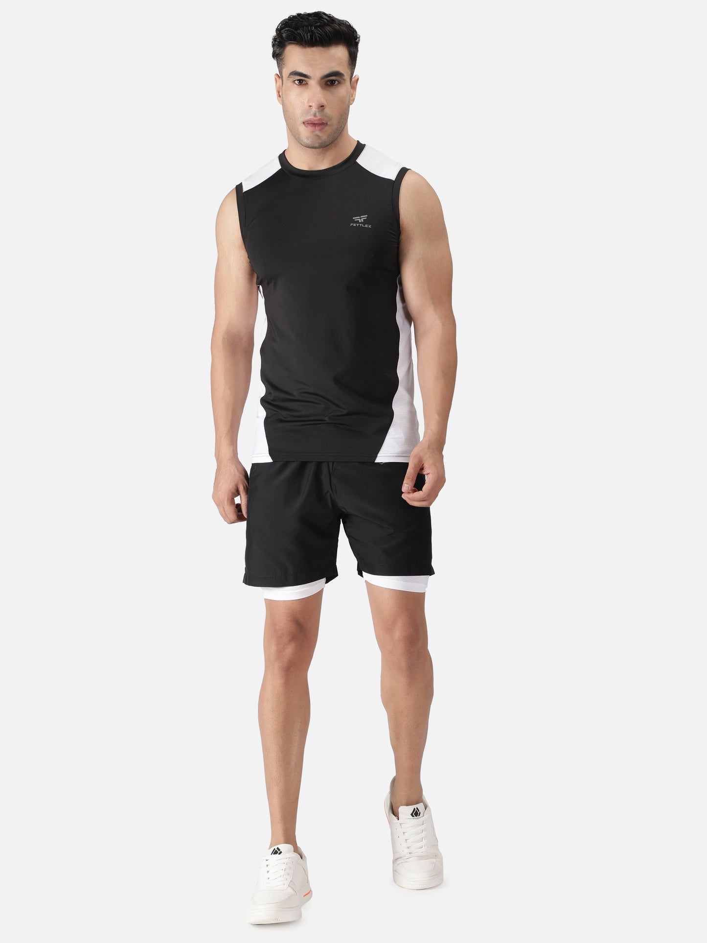 Men's Double Layer Running Saga 2IN1 Short