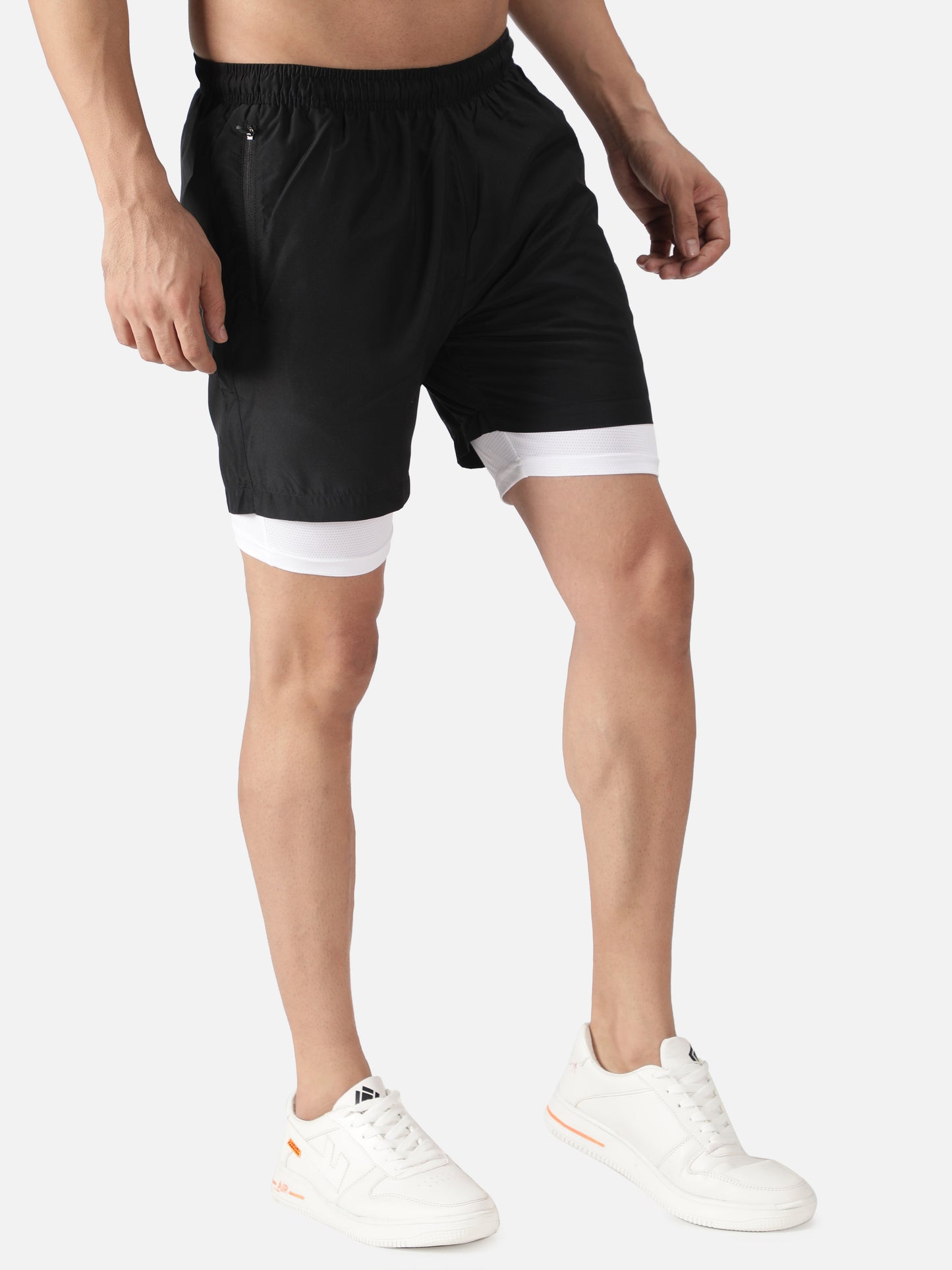 Men's Double Layer Running Saga 2IN1 Short
