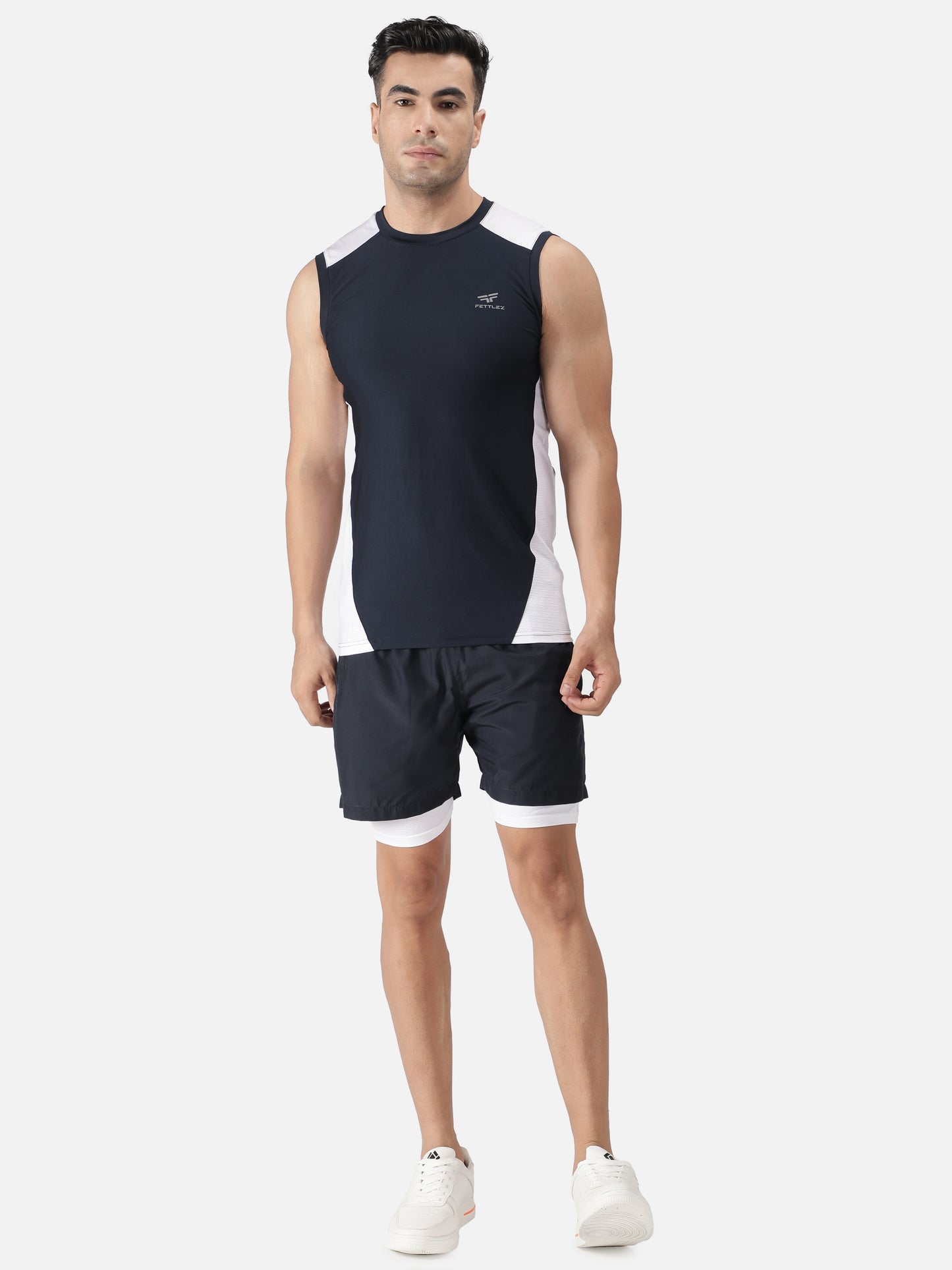 Men's Double Layer Running Saga 2IN1 Short