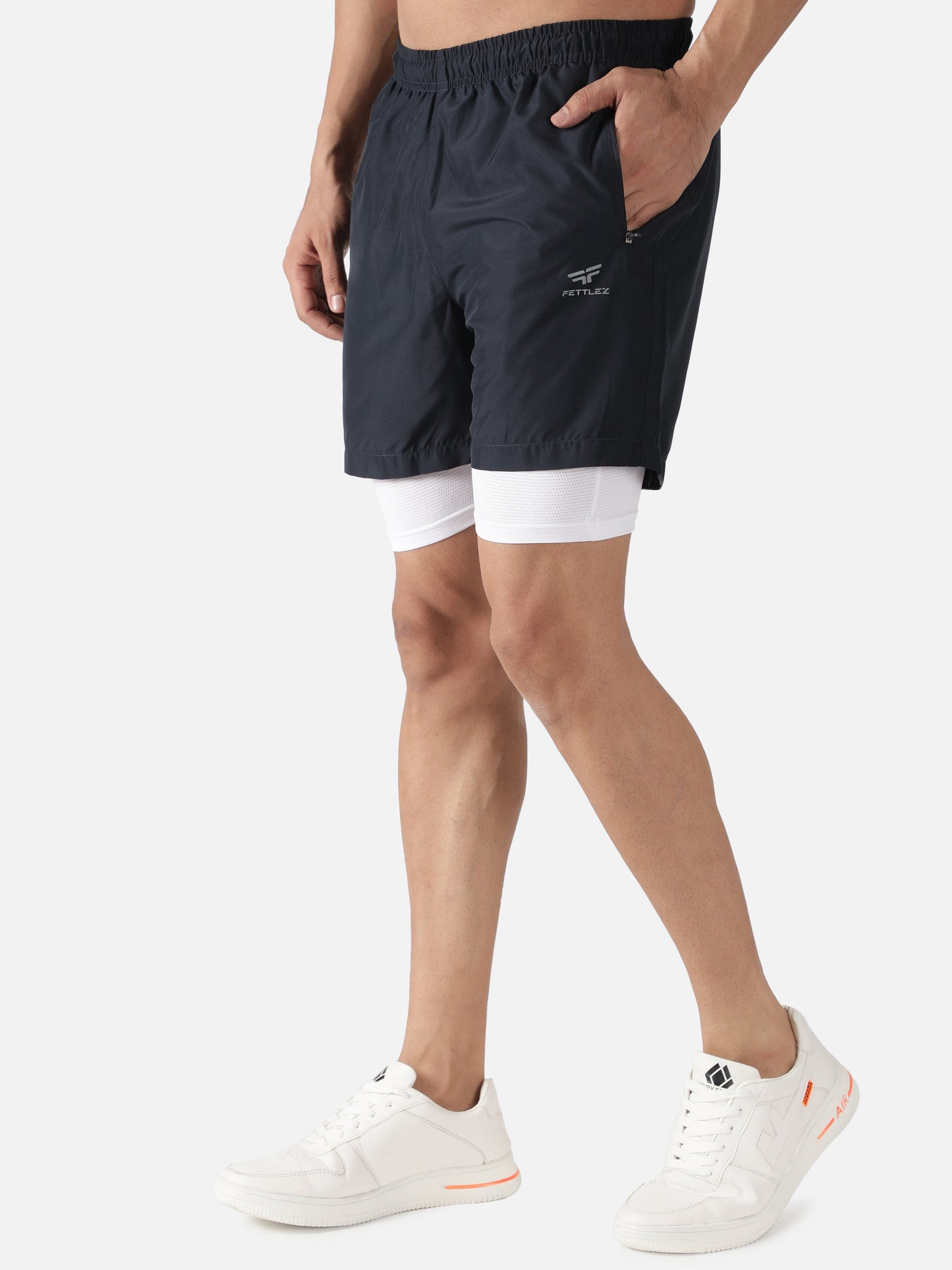 Men's Double Layer Running Saga 2IN1 Short
