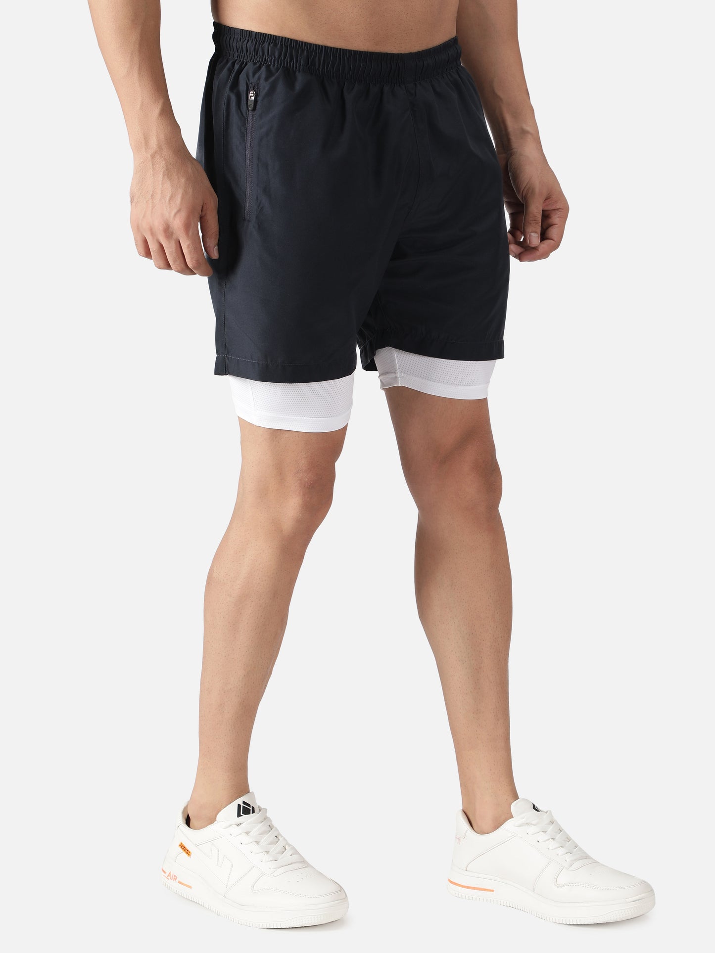 Men's Double Layer Running Saga 2IN1 Short