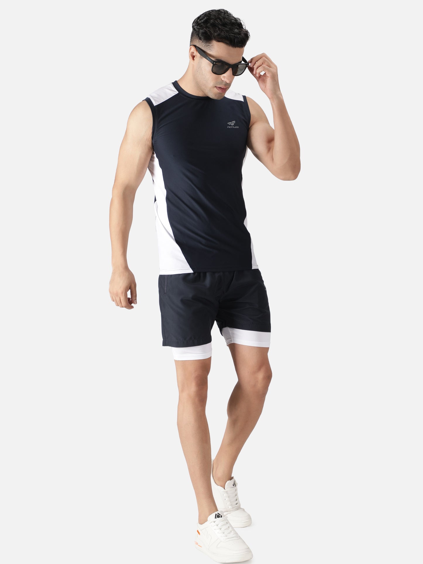 Men's Double Layer Running Saga 2IN1 Short