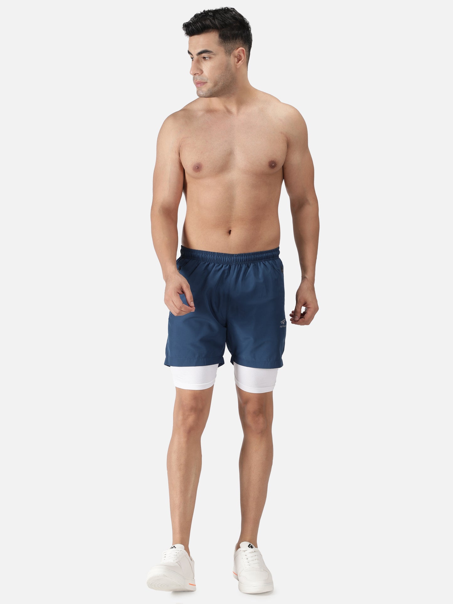 Men's Double Layer Running Saga 2IN1 Short