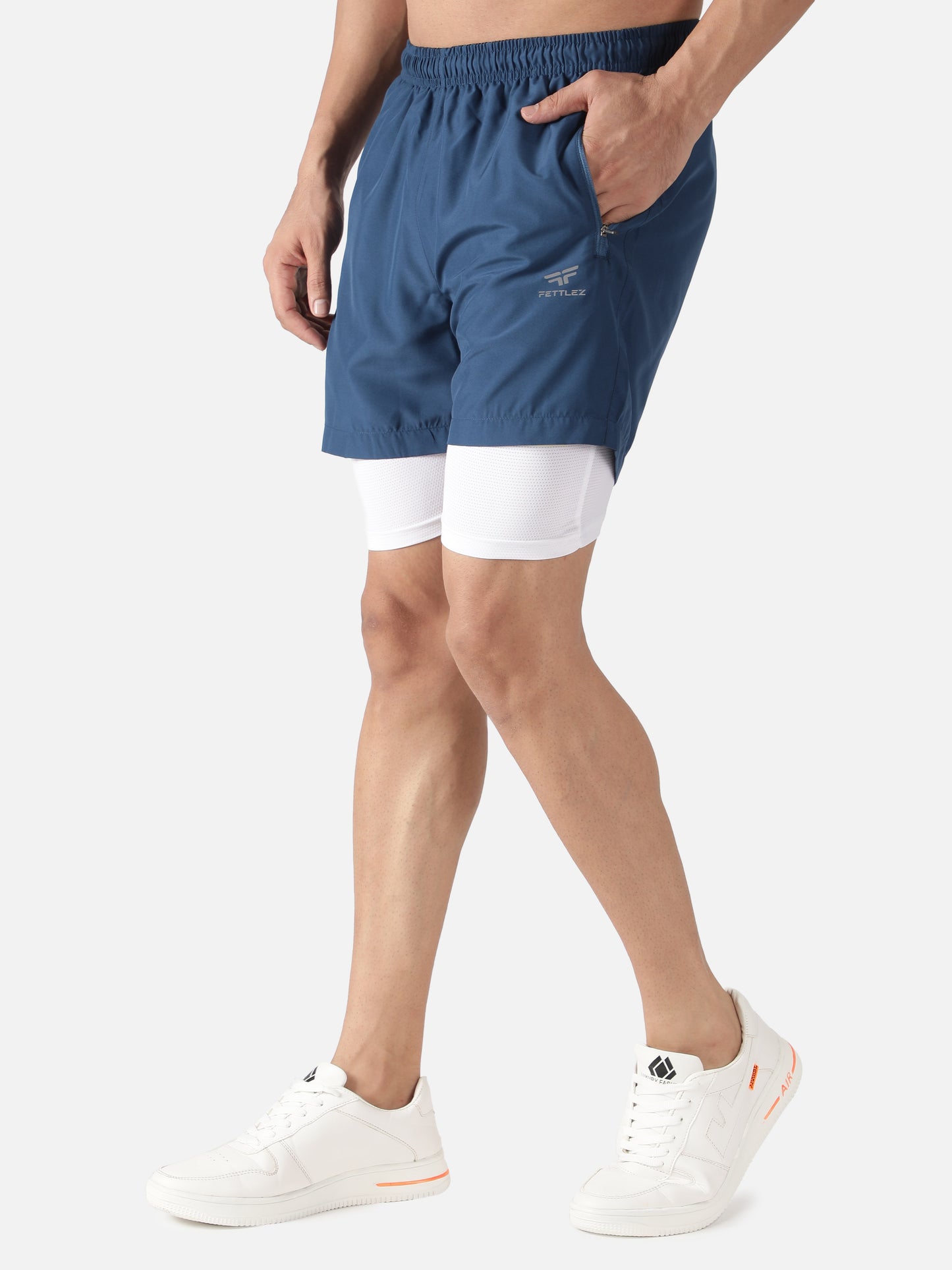 Men's Double Layer Running Saga 2IN1 Short