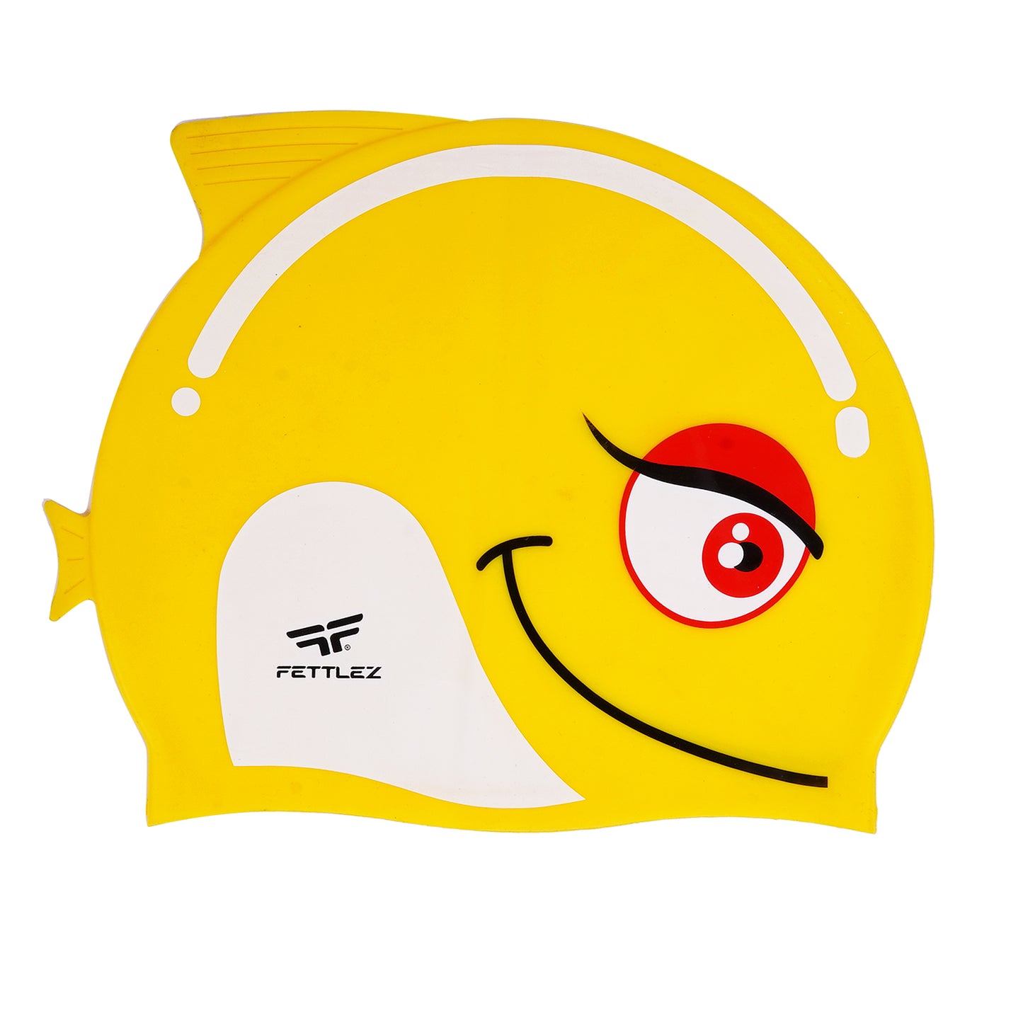 Kids Fish Print Silicone Swimming Cap – Fun, Safe & Comfortable