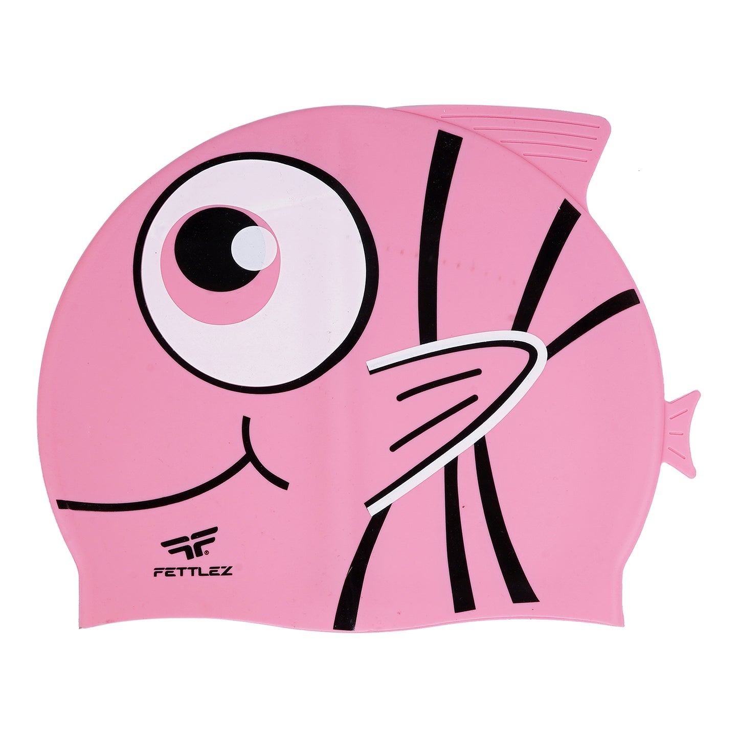 Kids Fish Print Silicone Swimming Cap – Fun, Safe & Comfortable
