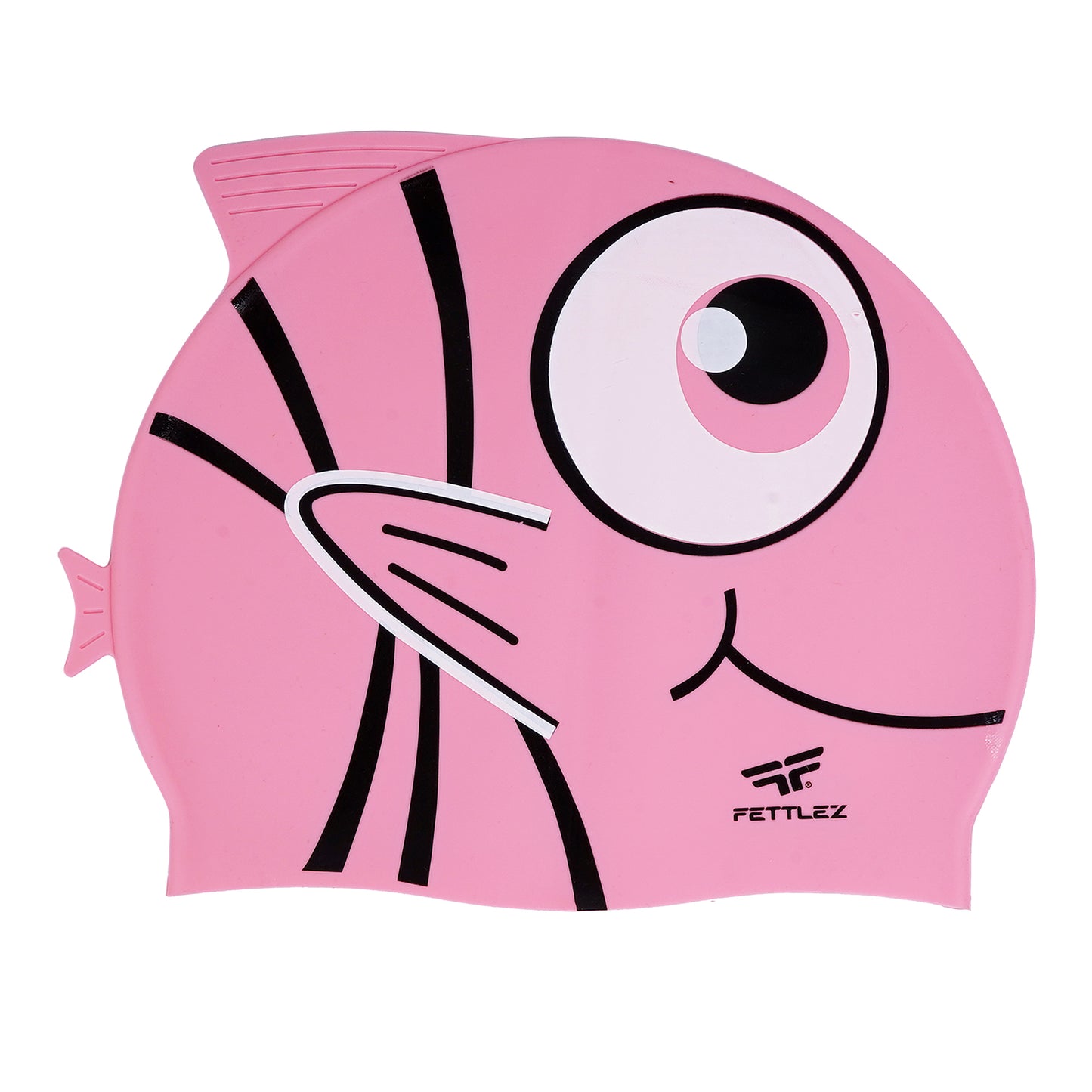 Kids Fish Print Silicone Swimming Cap – Fun, Safe & Comfortable