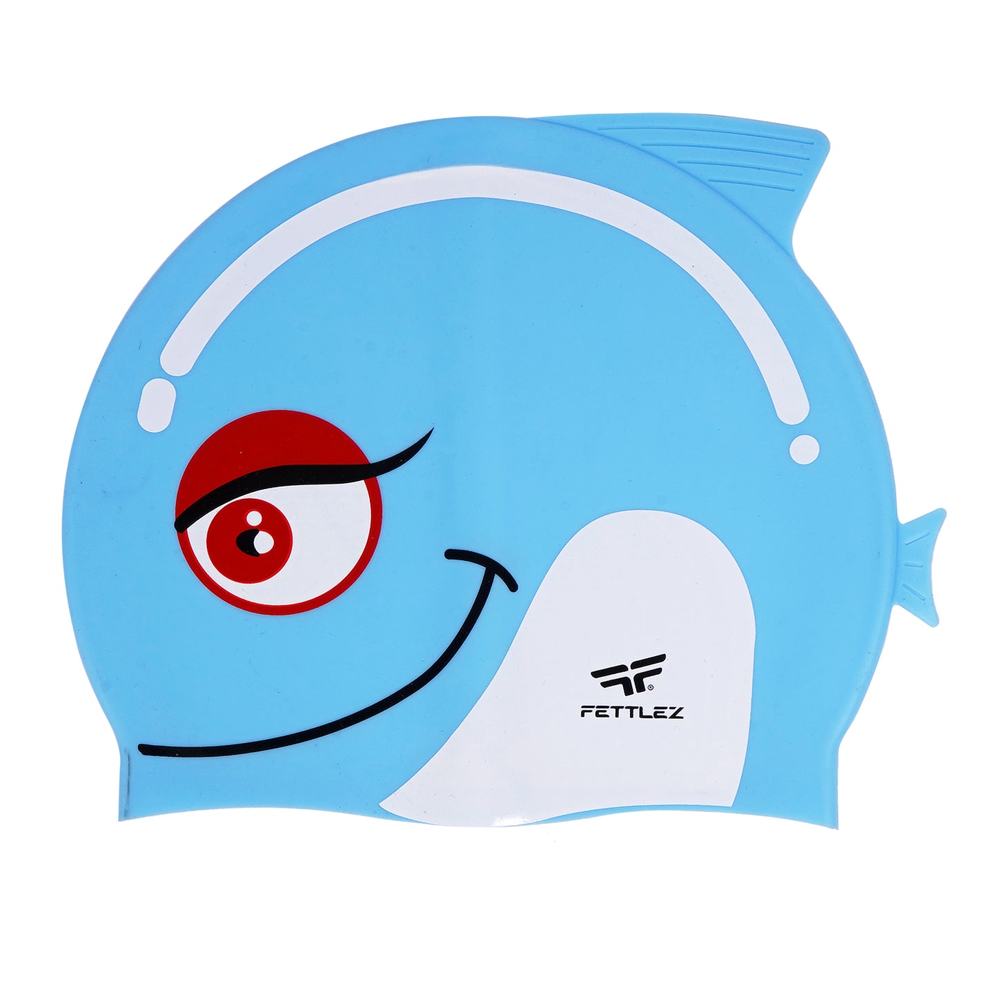 Kids Fish Print Silicone Swimming Cap – Fun, Safe & Comfortable