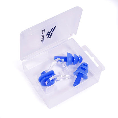 Nose Clip & Ear Plugs Set for Swimming – Suitable for Juniors & Adults | Comfortable, Reusable, Watertight Fit