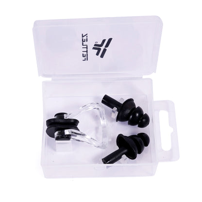 Nose Clip & Ear Plugs Set for Swimming – Suitable for Juniors & Adults | Comfortable, Reusable, Watertight Fit