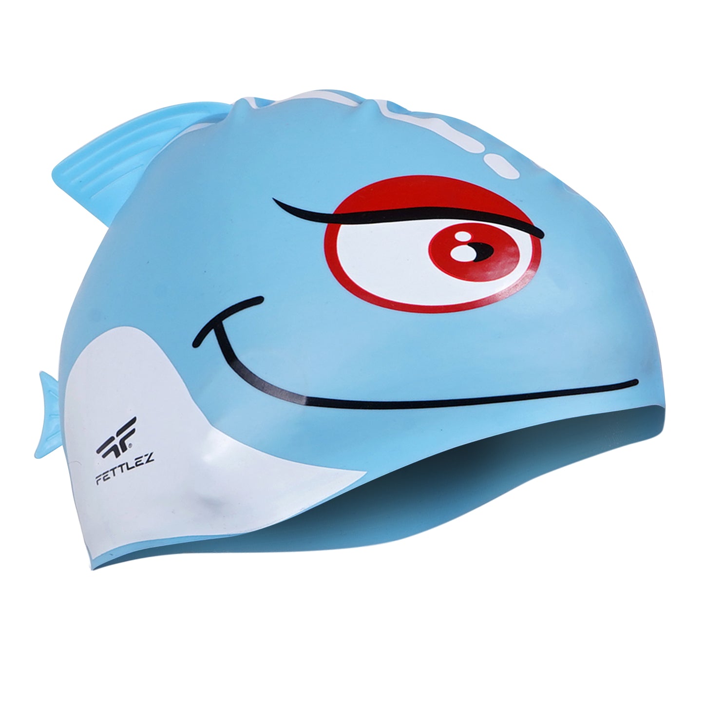 Kids Fish Print Silicone Swimming Cap – Fun, Safe & Comfortable