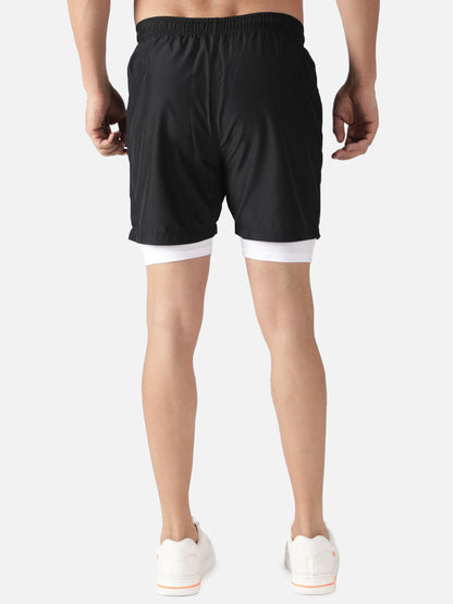 Men's Double Layer Running Saga 2IN1 Short