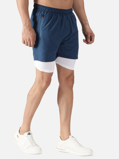 Men's Double Layer Running Saga 2IN1 Short