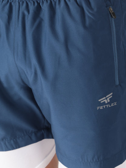 Men's Double Layer Running Saga 2IN1 Short