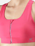 Women's Fitness-Zip Up Sports Bra