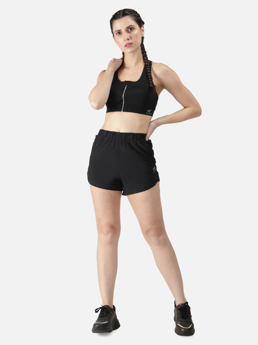 Women's Fitness-Zip Up Sports Bra