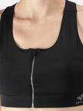 Women's Fitness-Zip Up Sports Bra